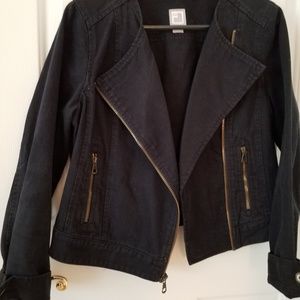 Long sleeve navy denim jacket